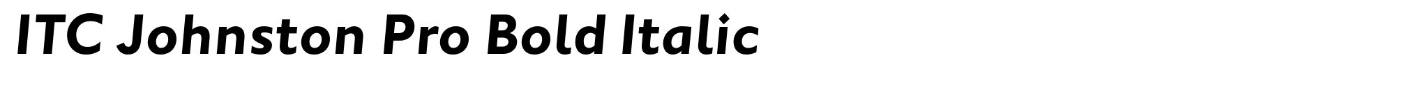 ITC Johnston Pro Bold Italic image